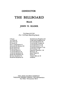 Billboard Marching Band Scores & Parts sheet music cover